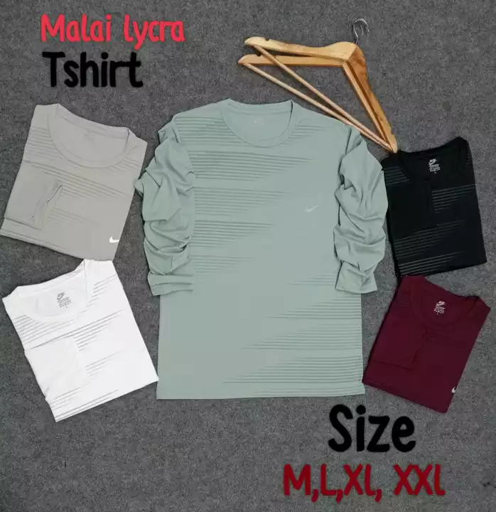 Premium quality malai lycra full sleeve  T-shirt  uploaded by VED ENTERPRISES  on 1/17/2023