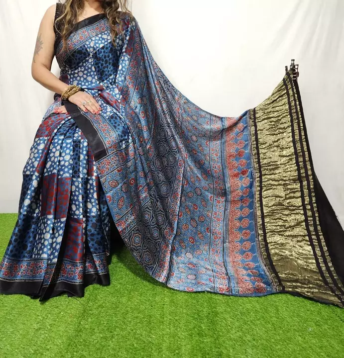 Ajrakh saree  uploaded by business on 1/17/2023