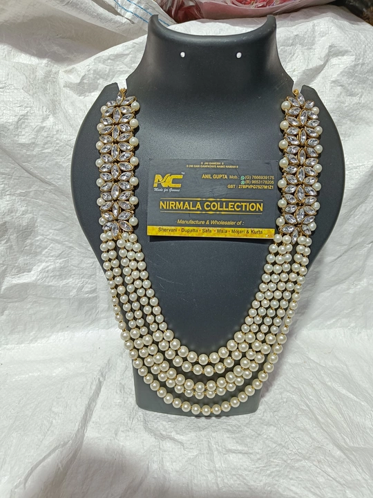 Cream Necklace for Groom uploaded by Nirmala Collection on 1/17/2023