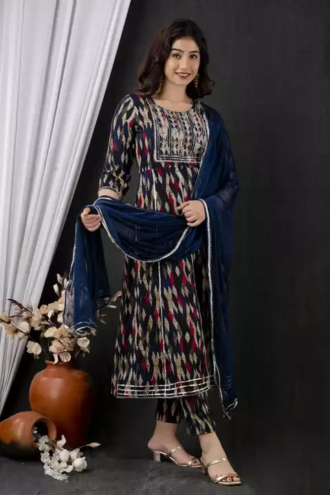 Nayra cut Kurti pent with duptta  uploaded by Diyanka Textile on 1/17/2023