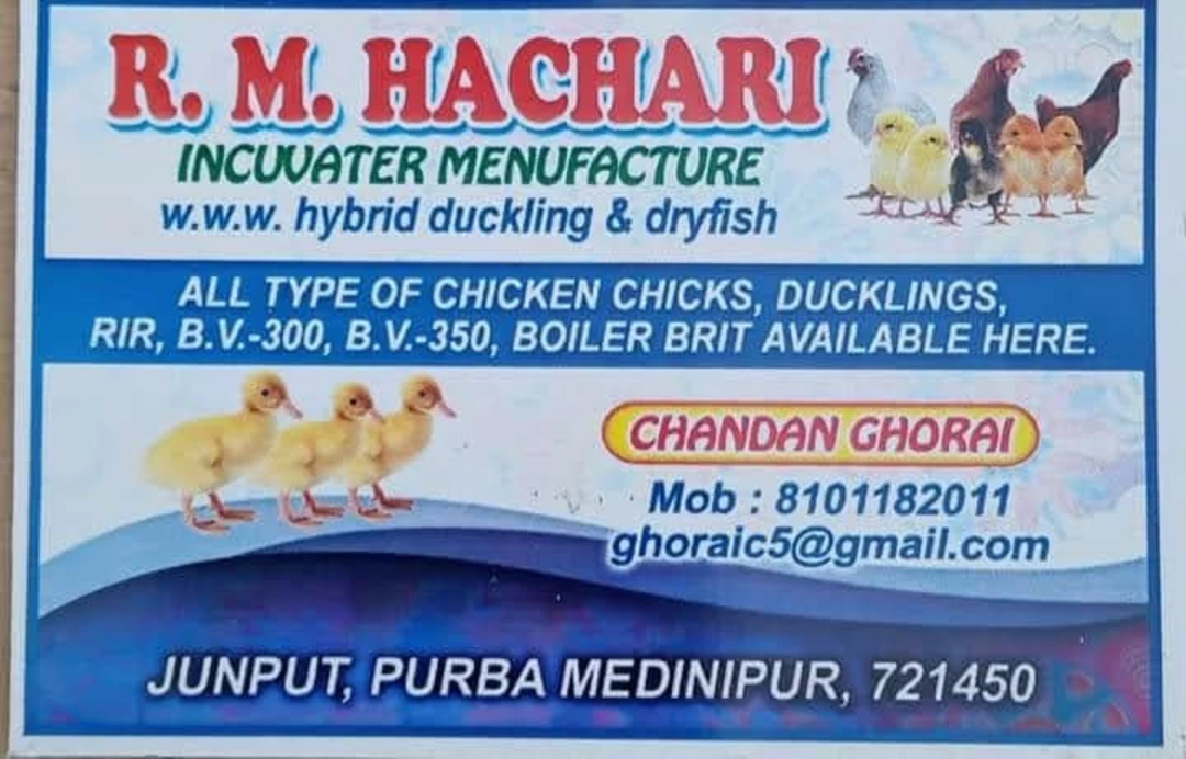 Visiting card store images of MR incubator & hachari