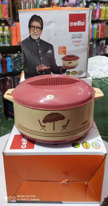Cello hot pot casserole chef 2000 ml mrp 630₹. uploaded by Ansari online store  on 1/17/2023