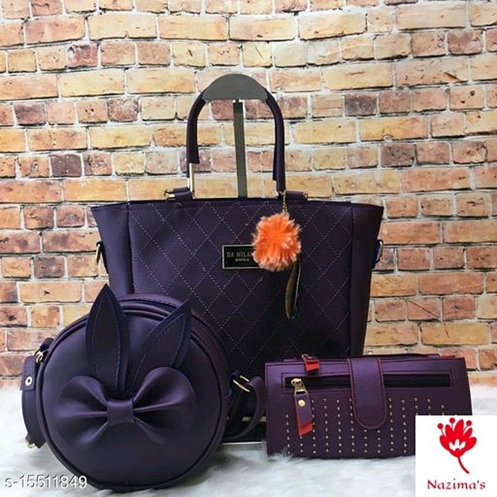 Handbag with sling bag uploaded by Nazima's fashion boutique on 2/13/2021