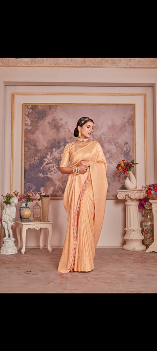 Jacquard silk sarees party wear fancy sarees uploaded by Mukesh creation  on 1/17/2023