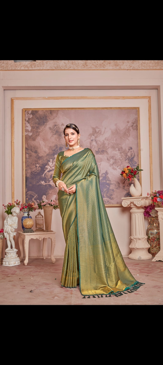 Jacquard silk sarees party wear fancy sarees uploaded by Mukesh creation  on 1/17/2023