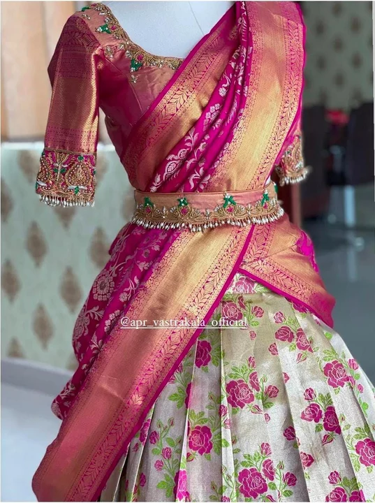 Banarasi lichi silk saree which party wear women sarees fancy sarees uploaded by Mukesh creation  on 1/17/2023