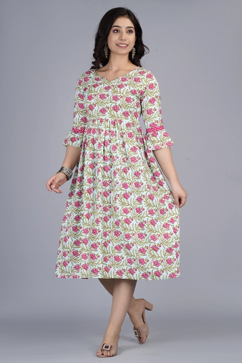 Women Rayon Printed Flared kurta  uploaded by Anshara Fashion on 1/18/2023