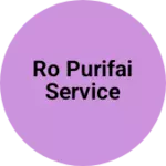 Business logo of Ro purifai service