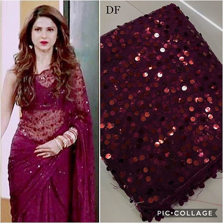 Post image *New Launching Superhit Jennifer Winget Saree Special Edition*😍

*6 Colours*

*Fabric Details*👗

Full saree of Soft Net with Heavy Embrodery 9MM Sequence Machinery Work 

*Blouse of Banglori Silk with Pumpum Attached*

*Beautiful Tone To Tone pumpum Attached on Pallu*

*PRICE 650+Ship* ( No Any Less)

*100% Premium Quality*⚜