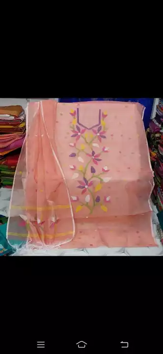 2pic muslin kurti handloom work  uploaded by Puja saree kutir on 1/18/2023