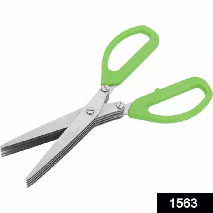 1563 Multifunction Vegetable Stainless Steel Herbs Scissor with 5 Blades uploaded by DeoDap on 1/18/2023