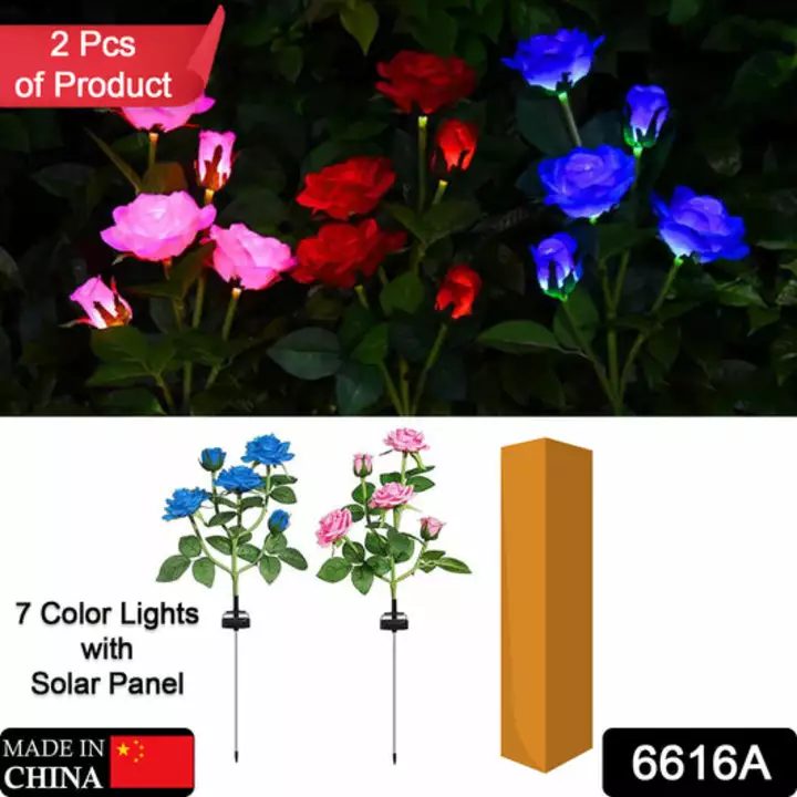 6616A Garden Solar Outdoor Rose Lights Decorative , Waterproof Flower Light for Garden Patio Landsca uploaded by DeoDap on 1/18/2023