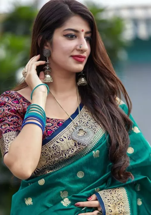 Beautiful banarasi silk saree with blouse piece  uploaded by Dhananjay Creations Pvt Ltd. on 1/18/2023