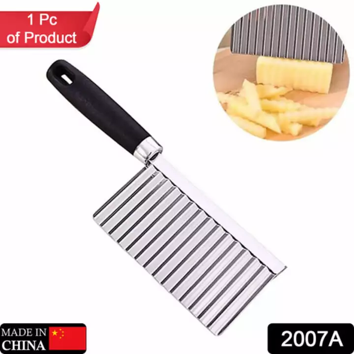 2007A Stainless Steel Vegetable Salad Chopping Knife Crinkle Cutters, uploaded by DeoDap on 1/18/2023