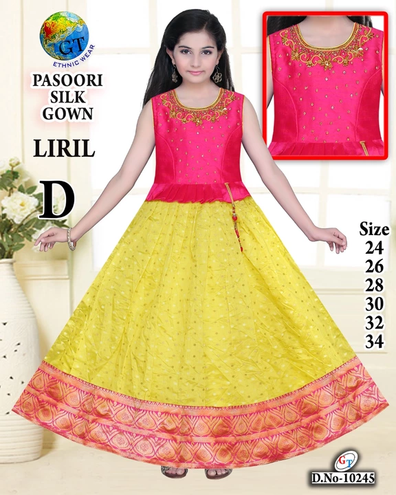Product image with ID: pattu-border-gown-frocks-size-24-34-fine-fabric-best-price-6ec7be56