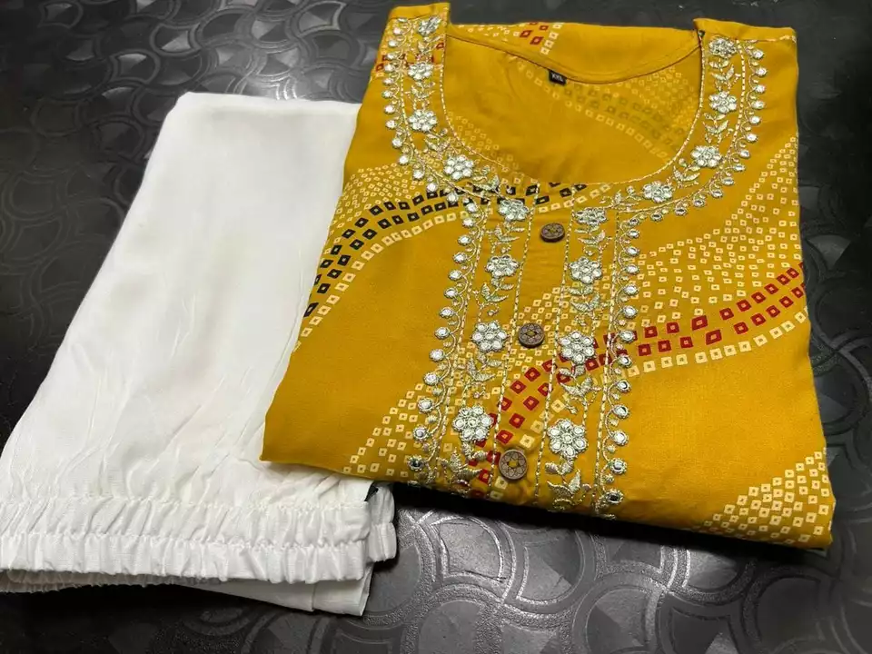 Women embroidered kurta pant set  uploaded by Aleexa Outlet on 1/18/2023