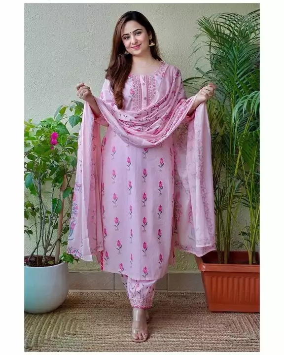 Women embroidered kurta pant and dupatta set  uploaded by Aleexa Outlet on 1/18/2023