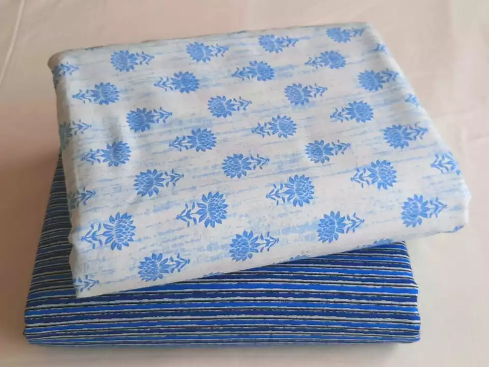 Hand block printed pure cotton mix match fabrics. uploaded by The print house  on 1/18/2023