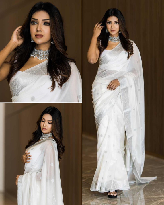 New Linen And Banarasi silk saree  uploaded by Ekveera Fashion on 5/30/2024