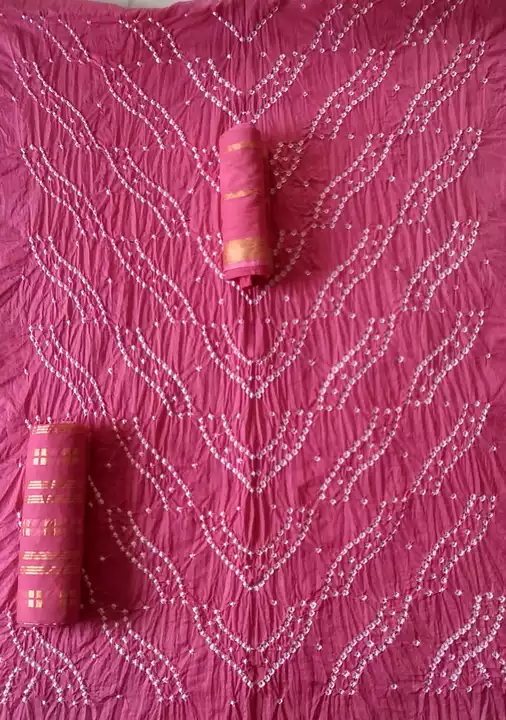 Satin cotton bandhej Bandhani Ladies Dress Materials wholesale only  uploaded by HARSH BANDHEJ on 1/18/2023