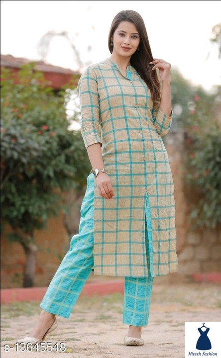 Cotton kurta with pant set uploaded by Swara fashion  on 1/18/2023