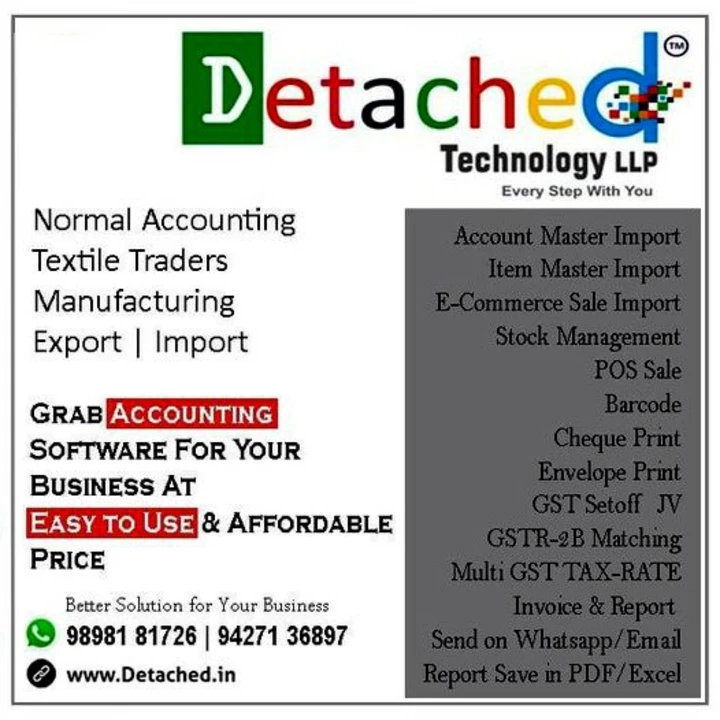 Factory Store Images of Detached GST Inventory Account Software