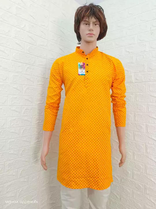 Men's colours print kurta pyjama set  uploaded by Mohan apparels on 1/19/2023