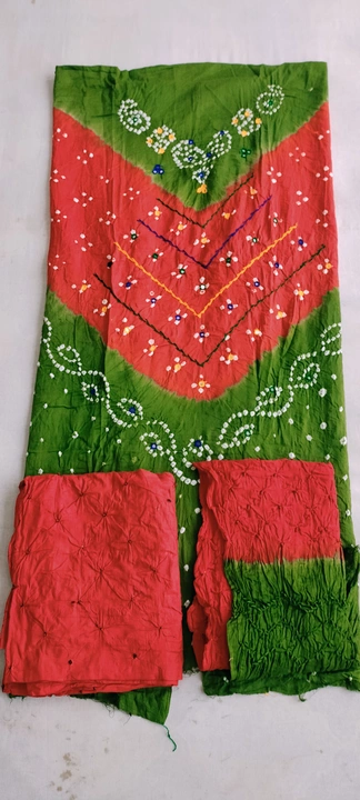 Satin Cotton Chunree With Hand Work & Mirror Work  uploaded by Maira Fashion on 1/19/2023