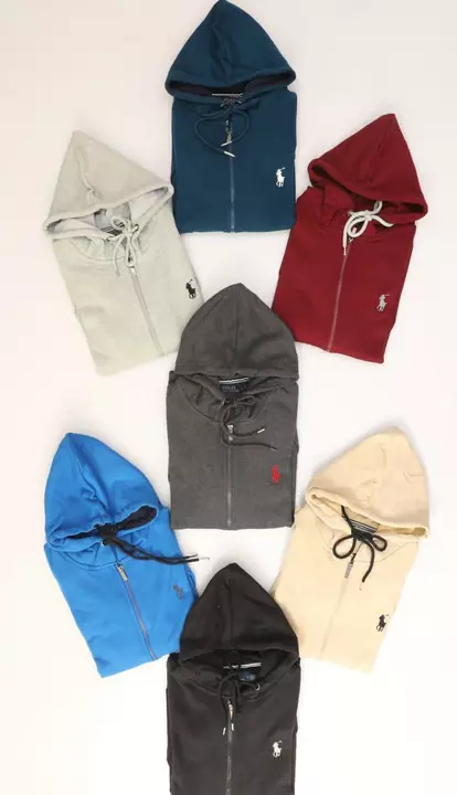 Brand - *RL POLO*

Style - *Men's Full open Zip Hoodies*
*Same color matching zipper*
Fabric - *100% uploaded by Yahaya traders on 1/19/2023