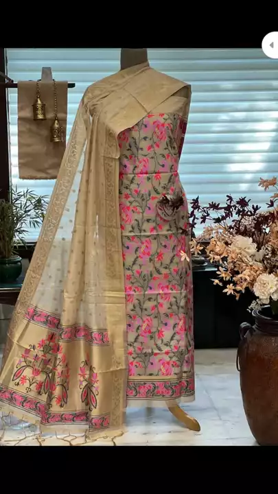 Banarasi semi katan silk suits  uploaded by GA Fabrics on 5/10/2024