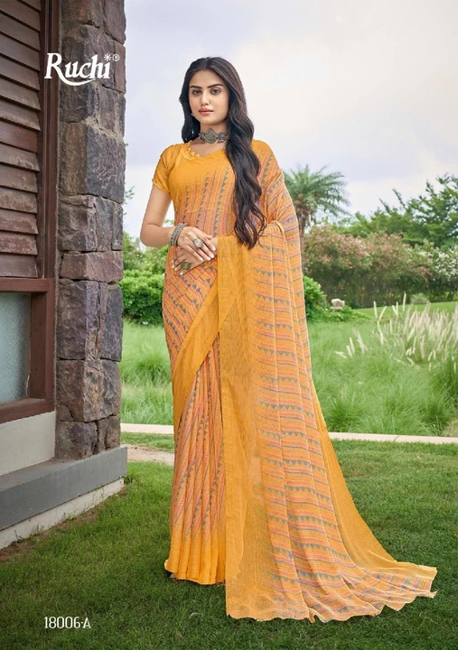 Chiffon sarees  uploaded by Rishu fashion on 1/19/2023