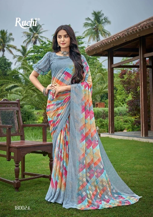 Chiffon sarees  uploaded by Rishu fashion on 1/19/2023