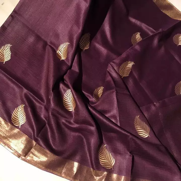 Tussar MUNGA embroidery design saree  uploaded by Handloom Silk on 1/19/2023