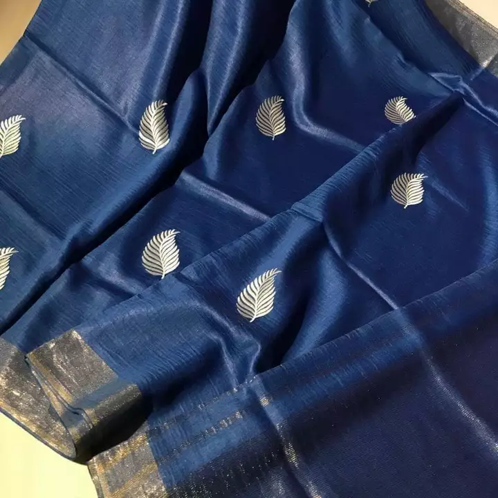 Tussar MUNGA embroidery design saree  uploaded by Handloom Silk on 1/19/2023