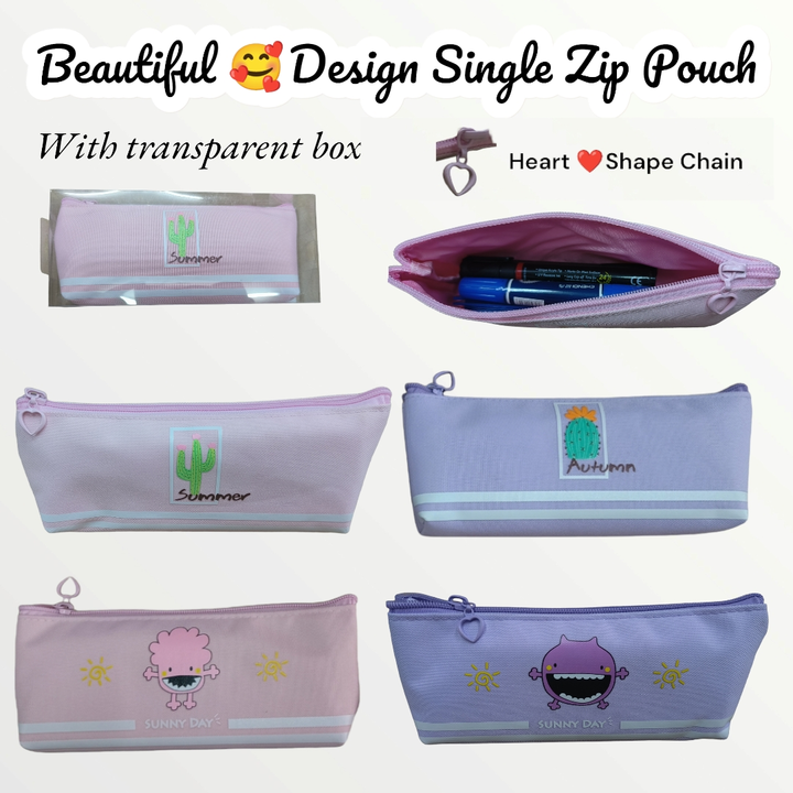 Season pouch with heart 💓 shape zip uploaded by Sha kantilal jayantilal on 1/19/2023