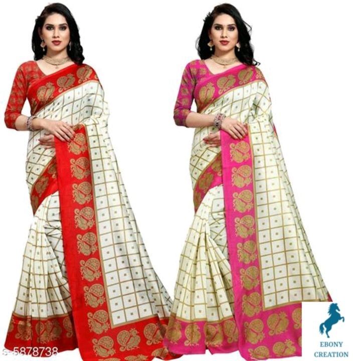 COMBO OFFER 2PIECE  SAREE.  uploaded by business on 2/13/2021