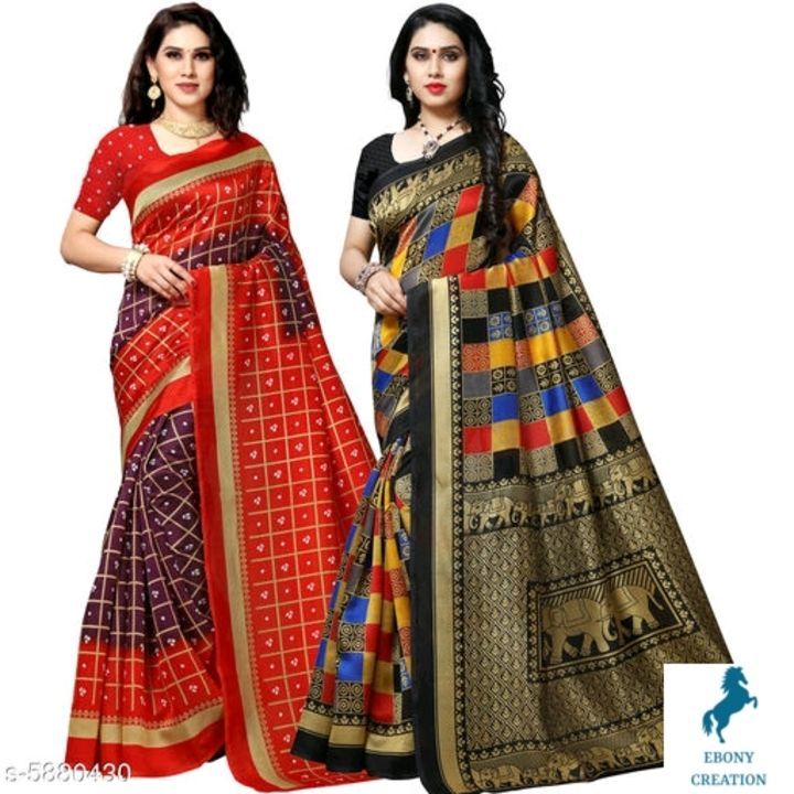 COMBO OFFER 2PIECE SAREE.  uploaded by business on 2/13/2021
