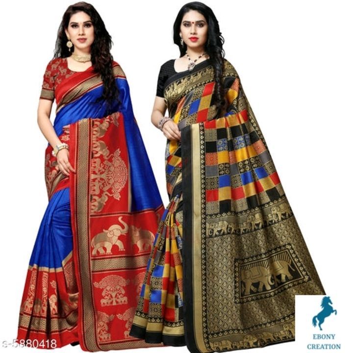 COMBO OFFER 2PIECE SAREE  uploaded by business on 2/13/2021