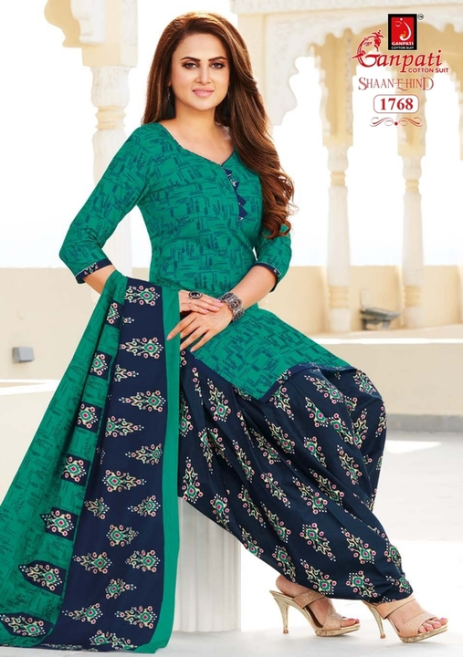 Product image of Ganpati jaipuri Unstitched cotton Suit dress Material , price: Rs. 450, ID: ganpati-jaipuri-unstitched-cotton-suit-dress-material-d8362775