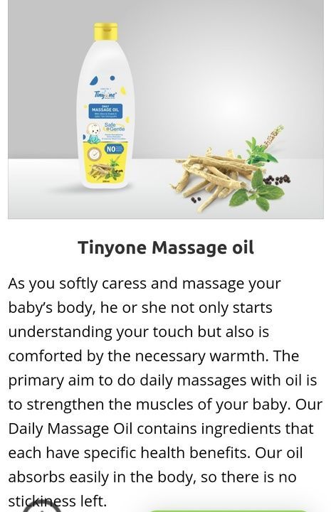 Baby massage oil uploaded by business on 2/13/2021