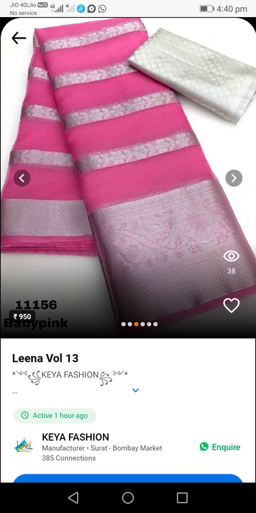 Post image I want to buy 1 pieces of Saree. My order value is ₹850.0.