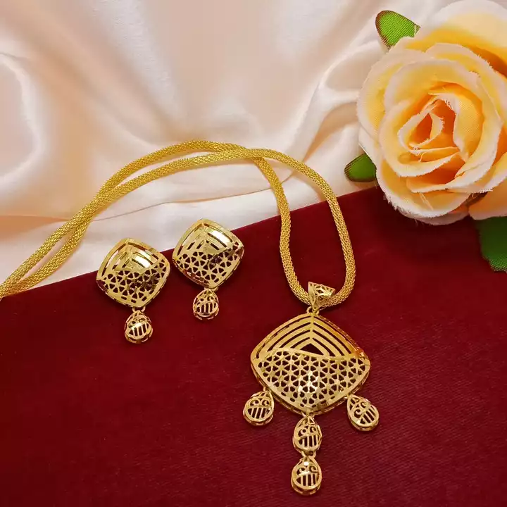 Post image 24k gold plated p.set with rope chain @999 free shipping