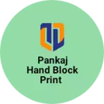 Business logo of Pankaj hand block print