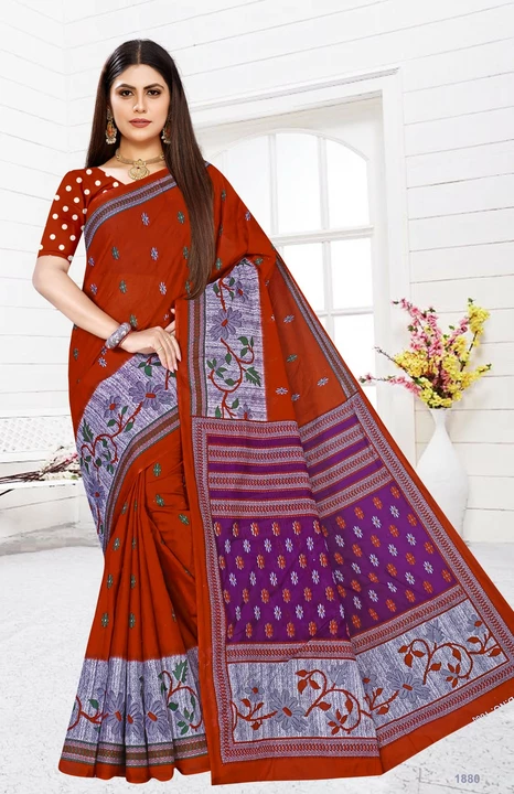 Super Deluxe with blouse  uploaded by Abhinandan Textile on 1/19/2023