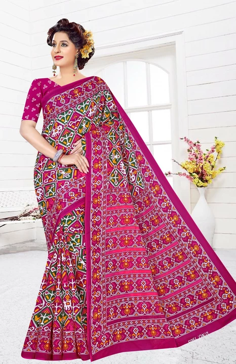 Super Deluxe with blouse  uploaded by Abhinandan Textile on 1/19/2023