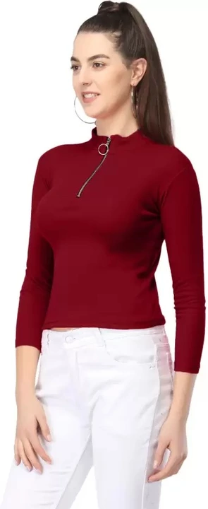 Ring Zip Long Sleeve Turtal Neck Top uploaded by business on 1/19/2023