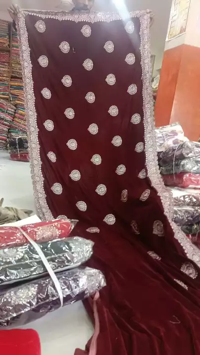 Velvet  saree uploaded by New megha fashion saree on 1/19/2023