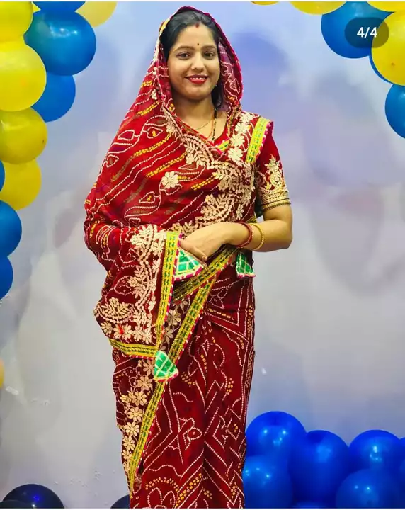 Beautiful chundari saree with free Rajasthani paras uploaded by FASHION MART on 5/30/2024