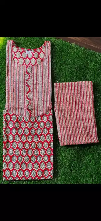 Jaipuri print Cotton fabric kurti with pant  uploaded by Kabir Fashion World on 5/28/2024