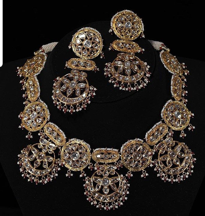 Kundan Meena Jadau Jewellery Studded With Real Diamond Polki uploaded by business on 7/6/2020
